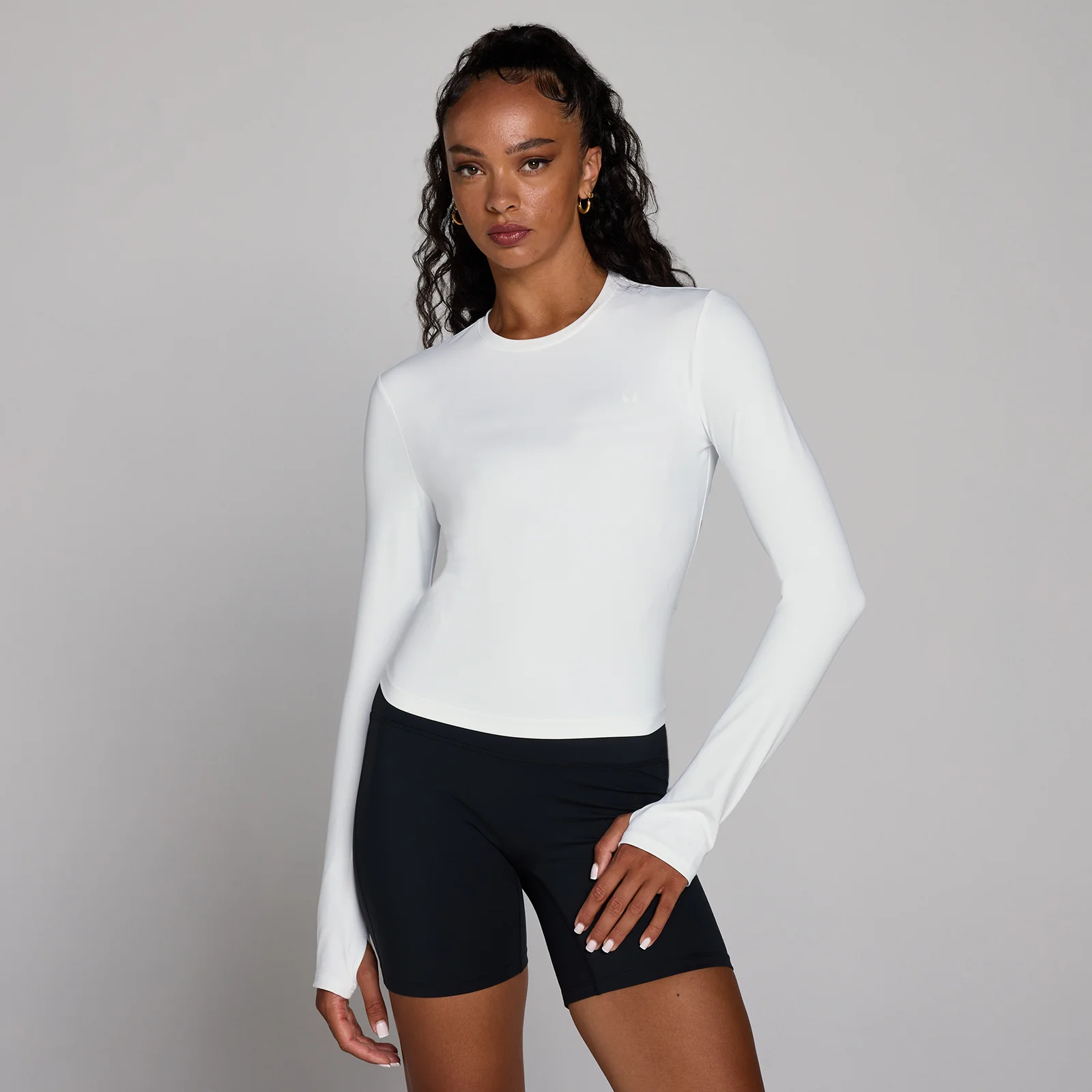 MP Women's Tempo Long Sleeve Top With Thumbholes - White - White - XL attēls 1