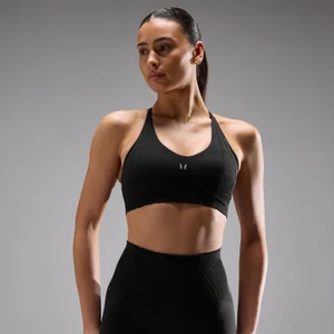 MP sieviešu Tempo Ultra bezšuvju sporta krūšturis - melns - Size XS