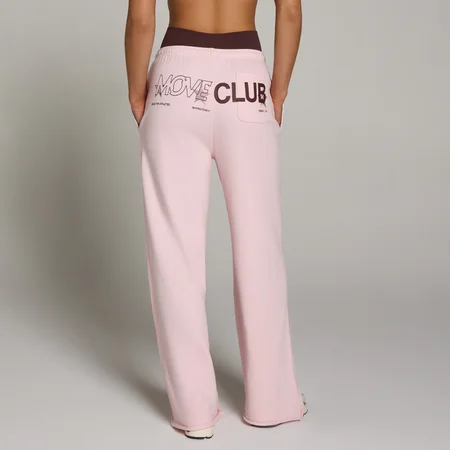 Sieviešu Move Club Graphic vieglas loopback taisnas kājas sporta bikses MP - Blush