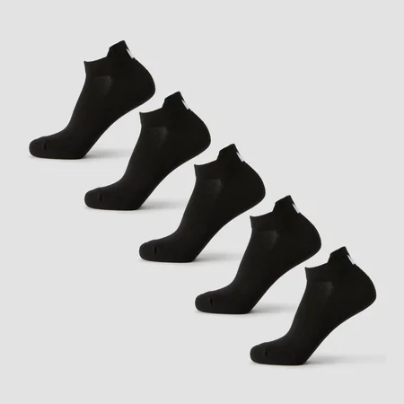 MP unisex īsās zeķes (5 pāri) - Melns