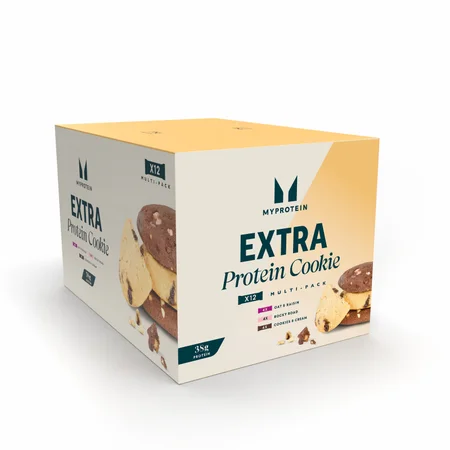Extra Protein Cookie Variety Box | 12 Cepumi