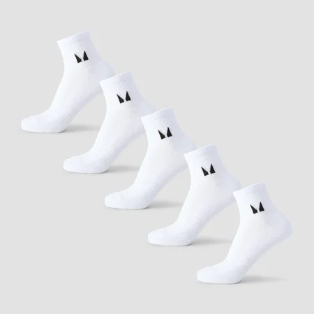 MP Unisex īsās zeķes (5 pāri) - Balts
