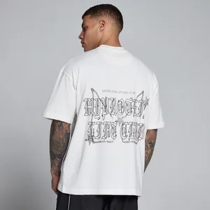 MP vīriešu Lift Graphic mazgātais lielizmēra kokvilnas t-krekls - vintage balts - Size S