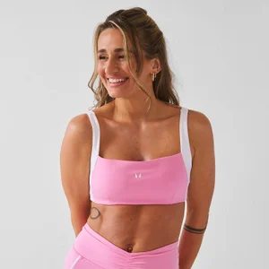 MP sieviešu X Tatiana kontrastējošs sporta krūšturis ar satītu muguru - skaisti rozā - Size XS