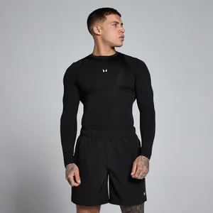 Vīriešu Training garām piedurknēm bāzes slānis MP - melns - Size XS