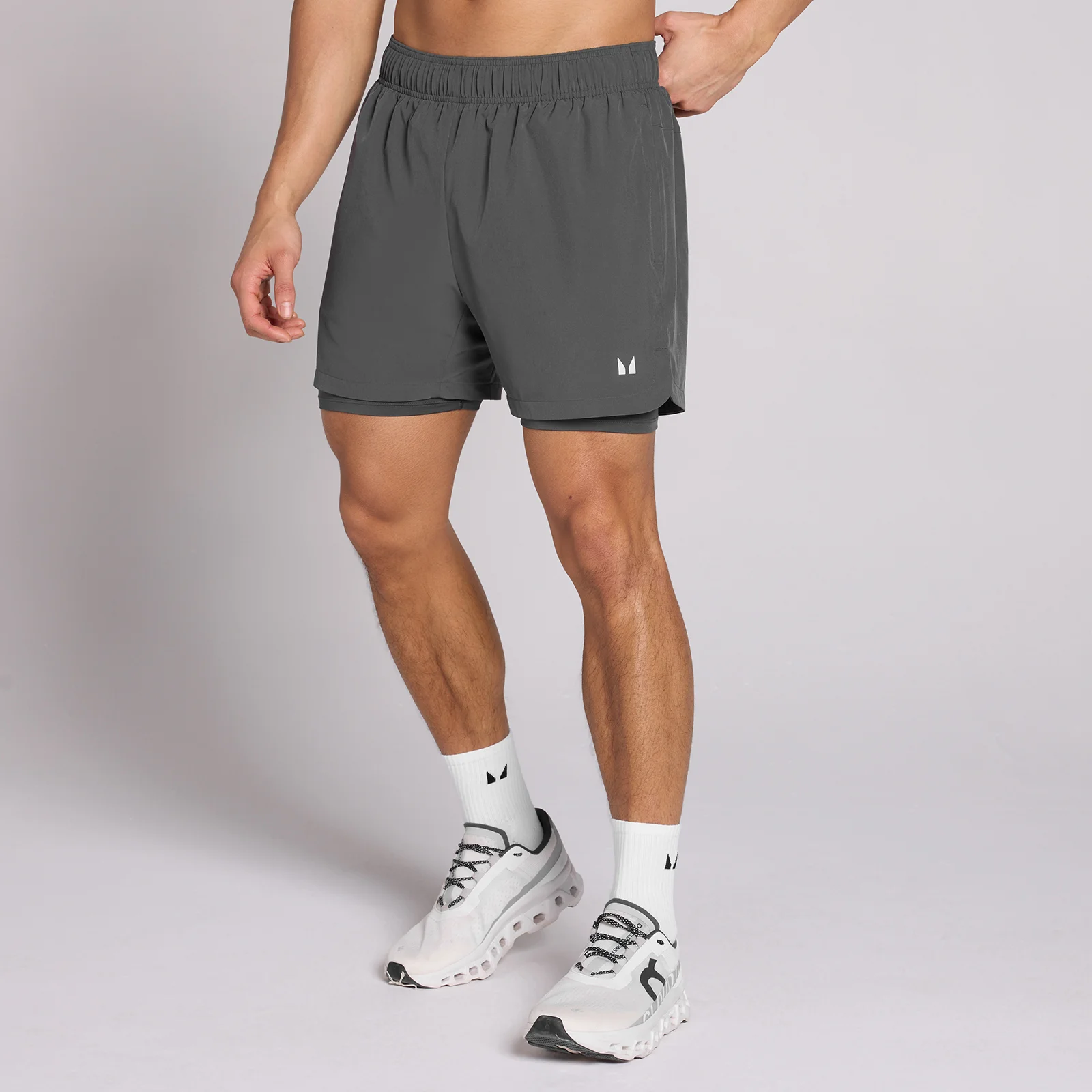MP Men's 5" 2-in-1 Training Shorts - Dark Grey - M attēls 1