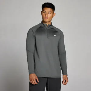 Vīriešu treniņu jaka ar 1/4 rāvējslēdzēju MP - tumši pelēka - Size M