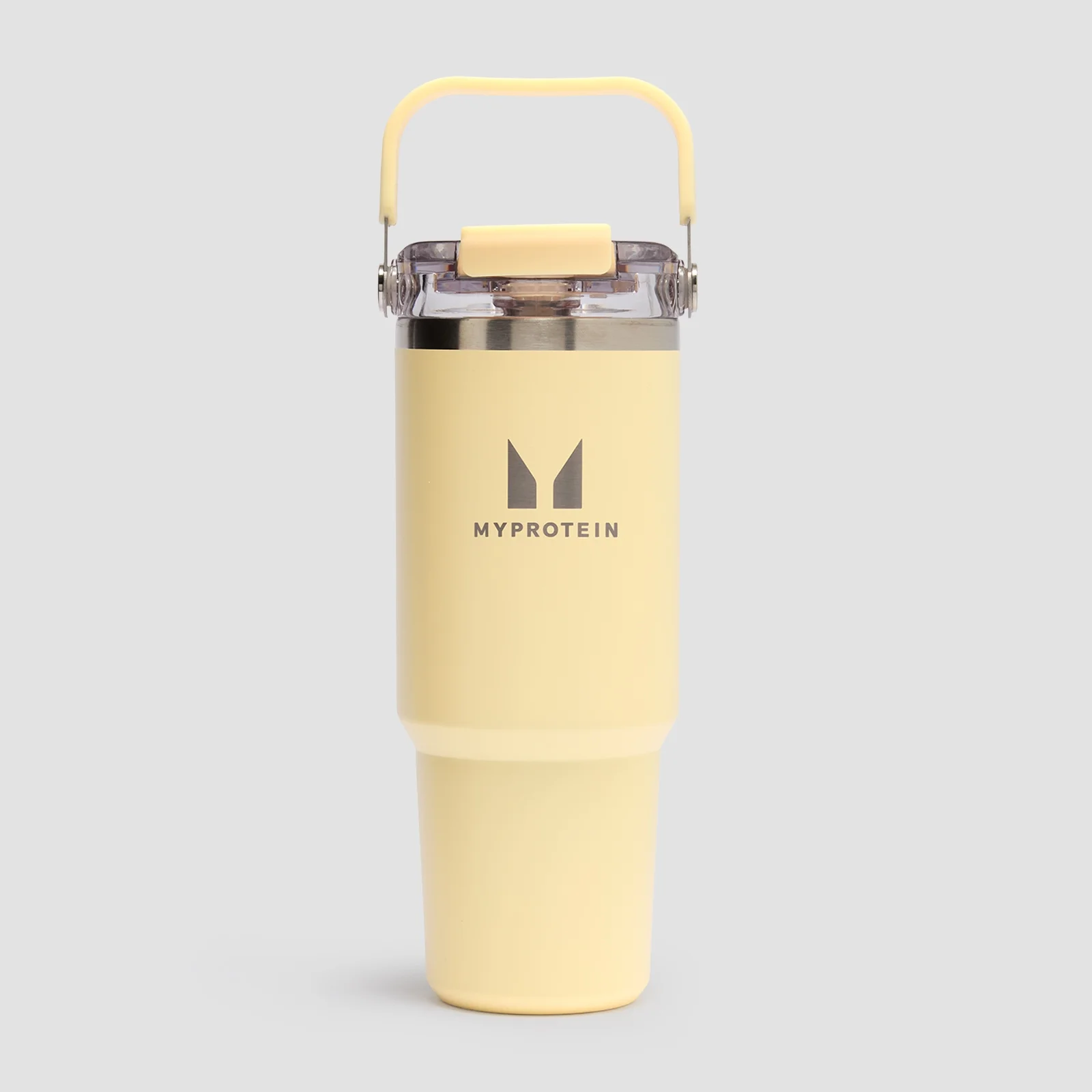 Myprotein pārstrādāta metāla pudele ar salmiņu 900ml - Sviesta attēls 1