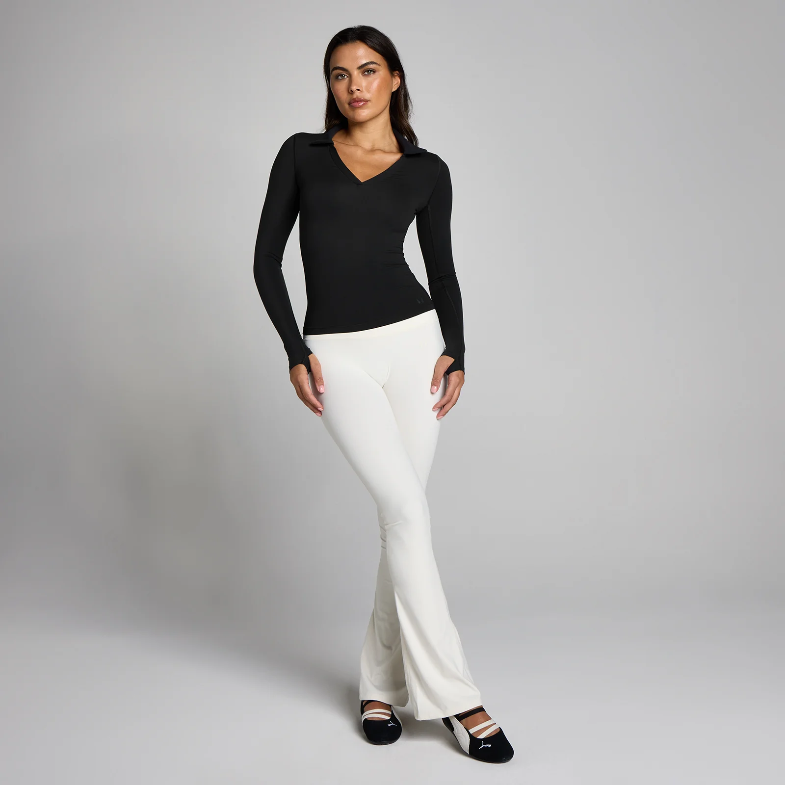 MP Sieviešu Tempo Long Sleeve Collared Tops - Melns - M attēls 3