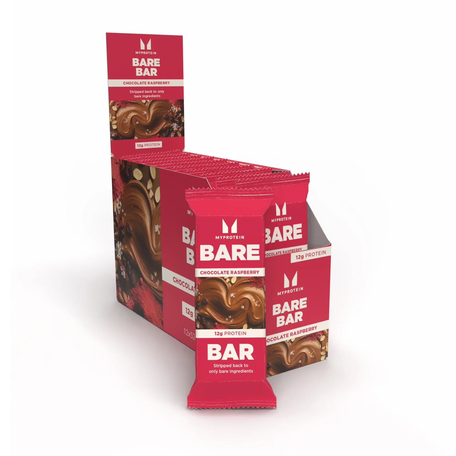 Bare Bar - 12Tāfelītes - Dark Choc Raspberry attēls 1