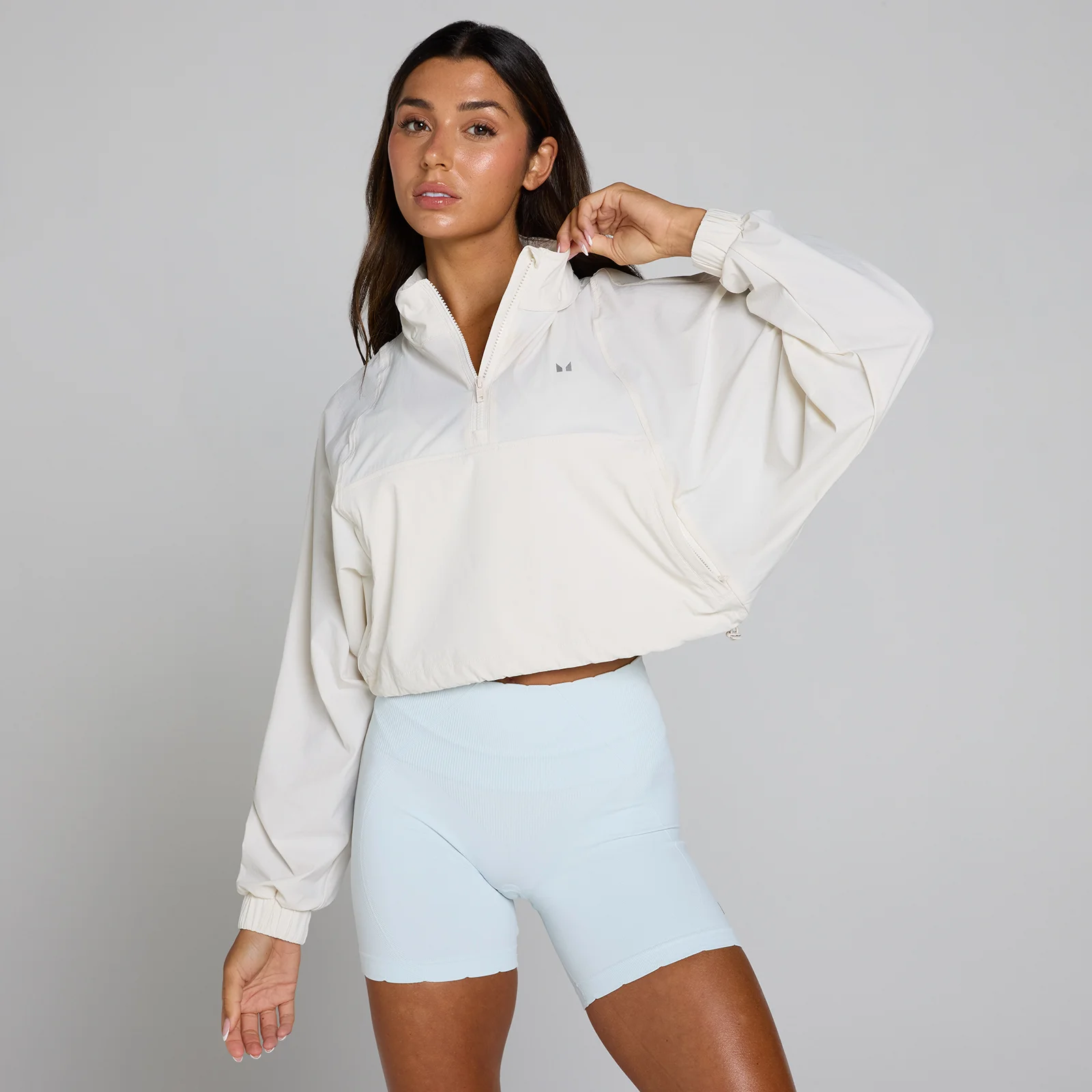MP Women's Tempo Ultra 1/4 Zip Woven Jacket - Mist - S attēls 1