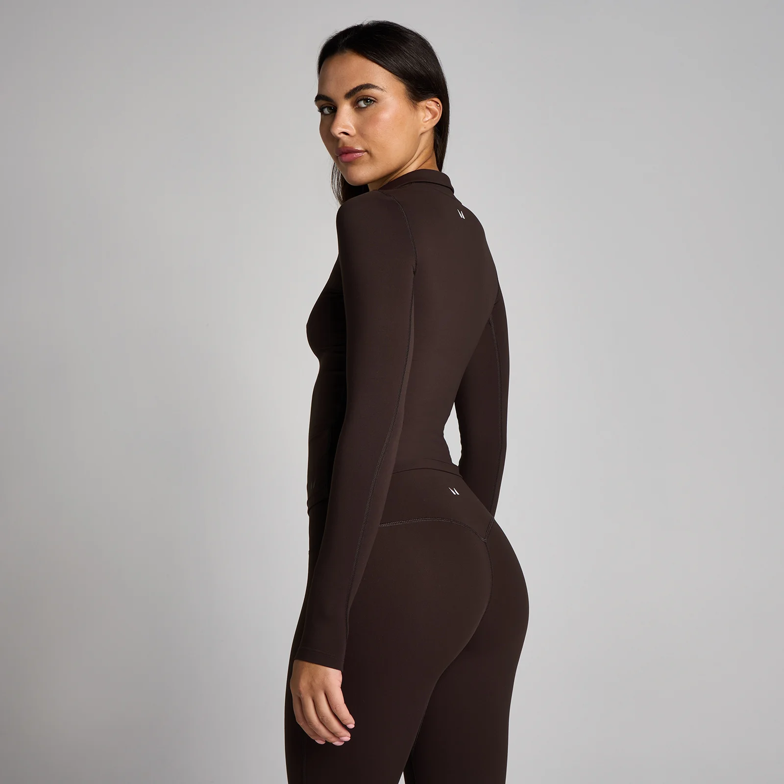MP Sieviešu Tempo Long Sleeve Collared Tops - Kakao - S attēls 2