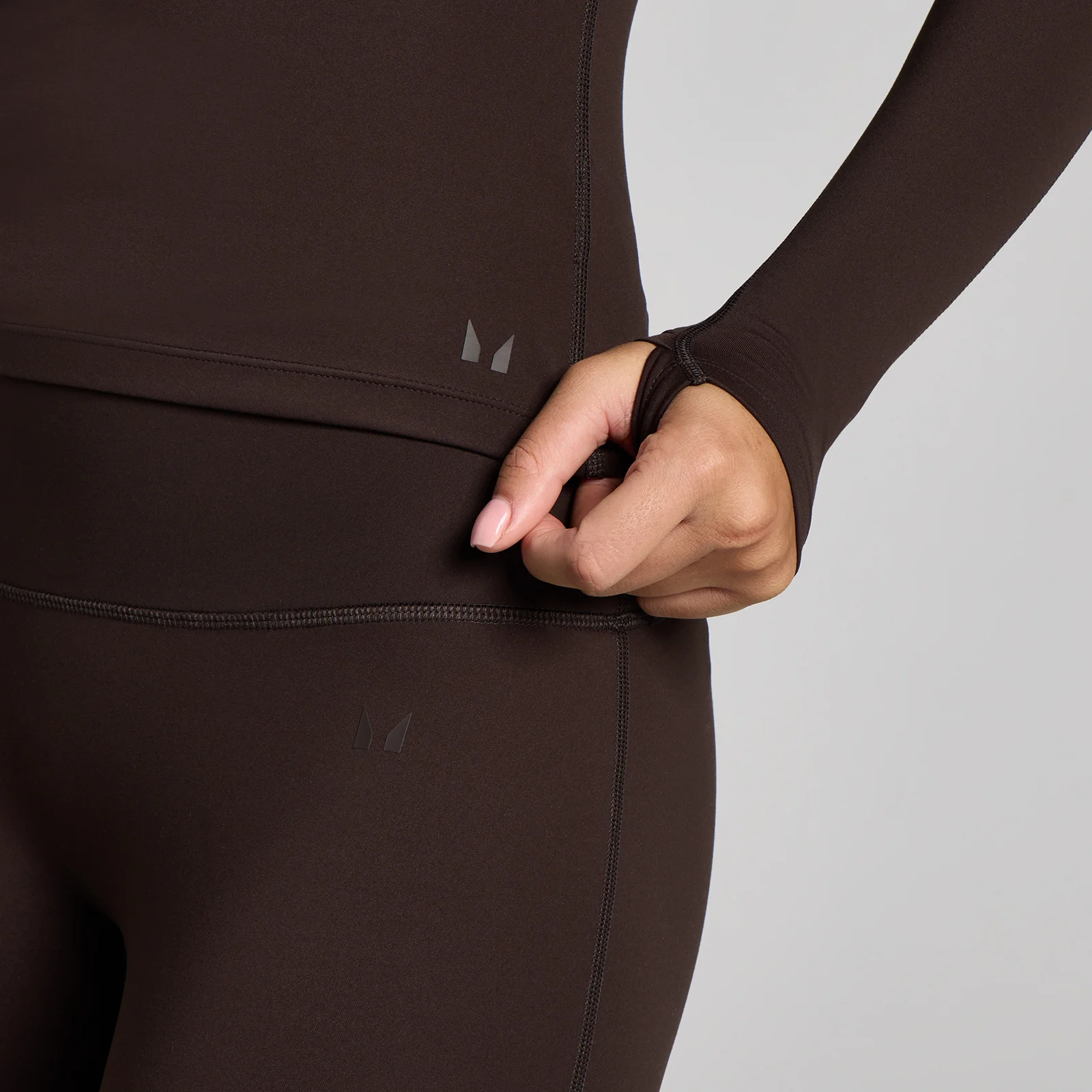 MP Sieviešu Tempo Long Sleeve Collared Tops - Kakao - S attēls 4