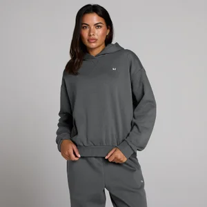 MP sieviešu Basics lielizmēra džemperis ar kapuci - tumši pelēks - Size XS