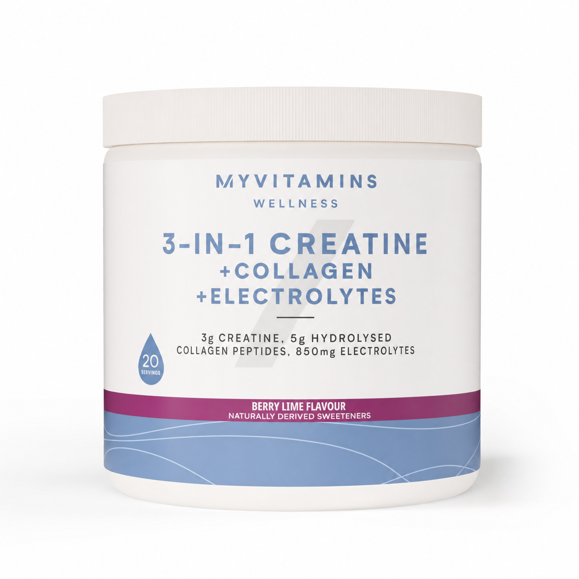 3 vienā Kreatīns + Kolagēns + Elektrolīti - 237G - 20Porcijas - Mixed Berry Lime attēls 1