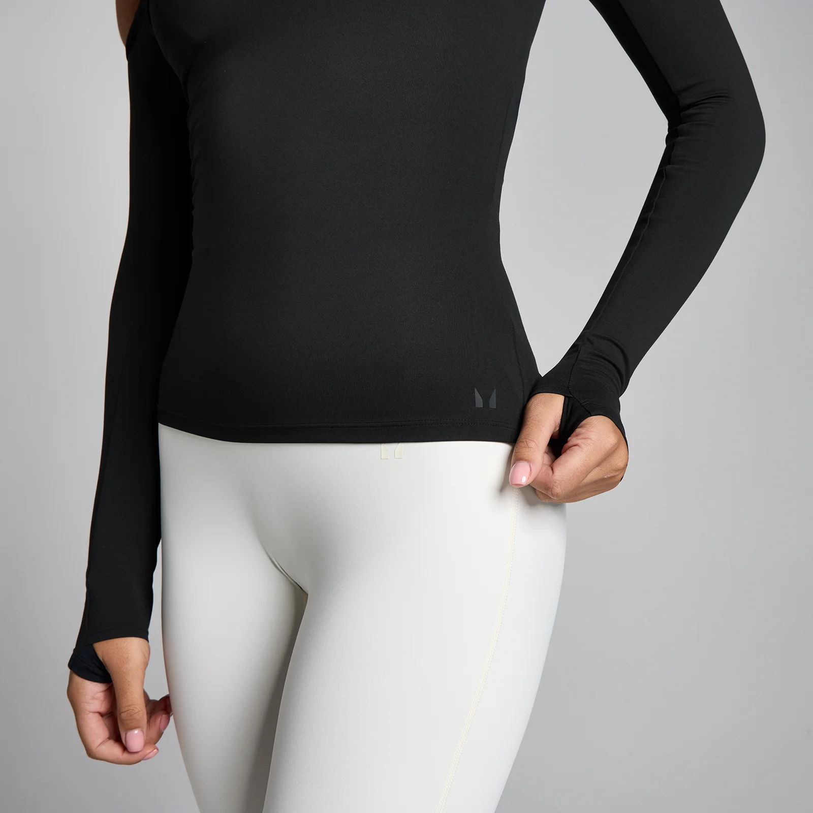 MP Sieviešu Tempo Off The Shoulder LS Tops - Melns - S attēls 4