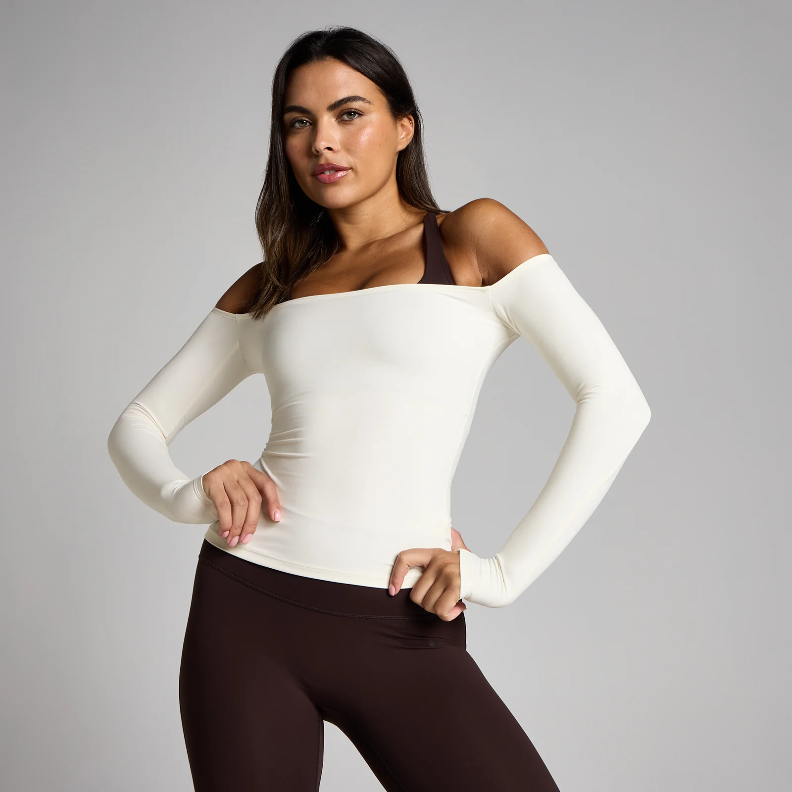 MP Sieviešu Tempo Off The Shoulder LS Tops - Vaniļa - XS attēls 1