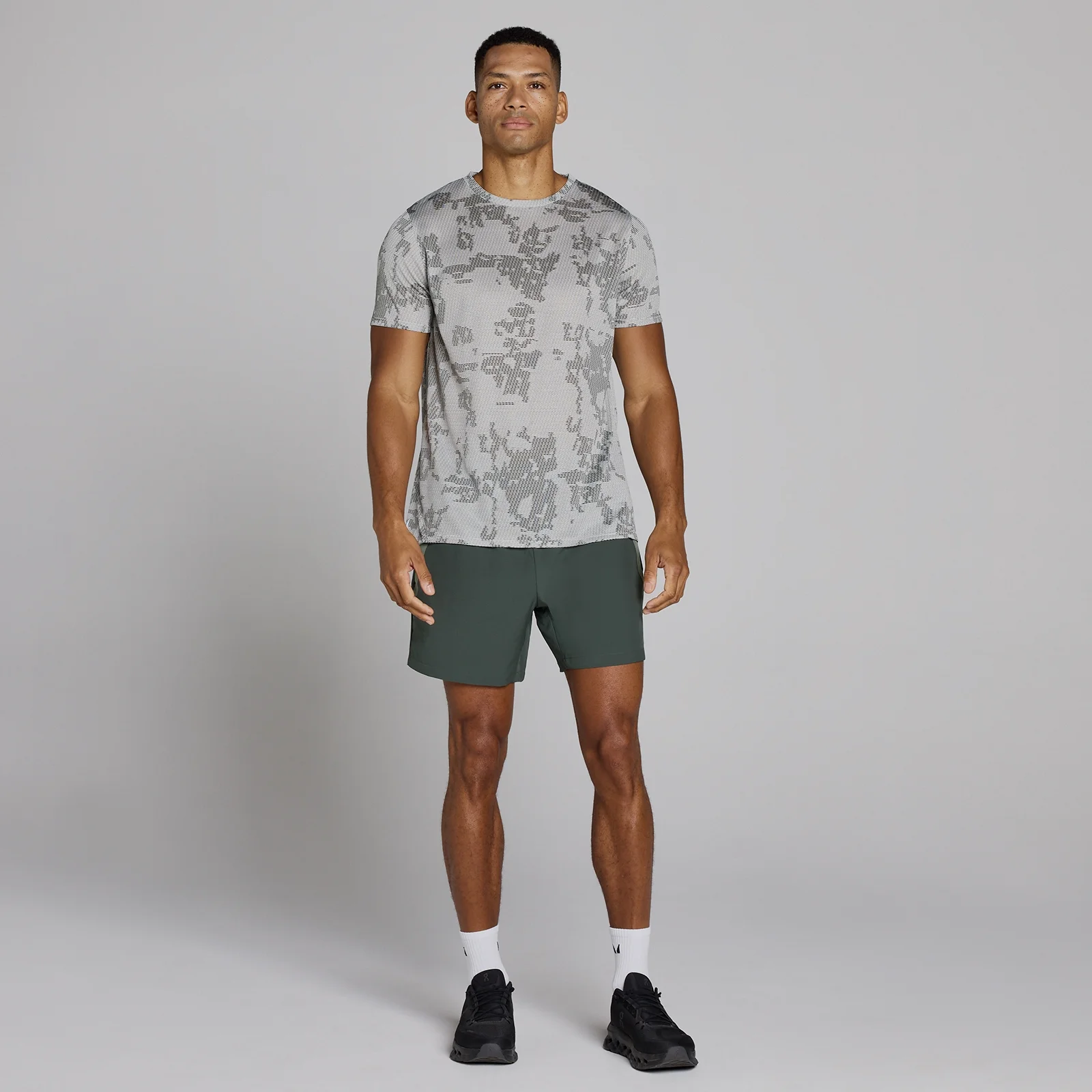 MP Vīriešu Adapt Jacquard Marl T-krekls - Mist - M attēls 3