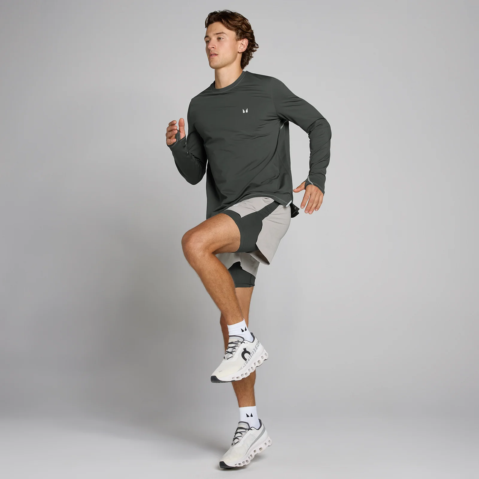 MP vīriešu Velocity Ultra garā piedurknē tops - Mazgātā melna - L attēls 3