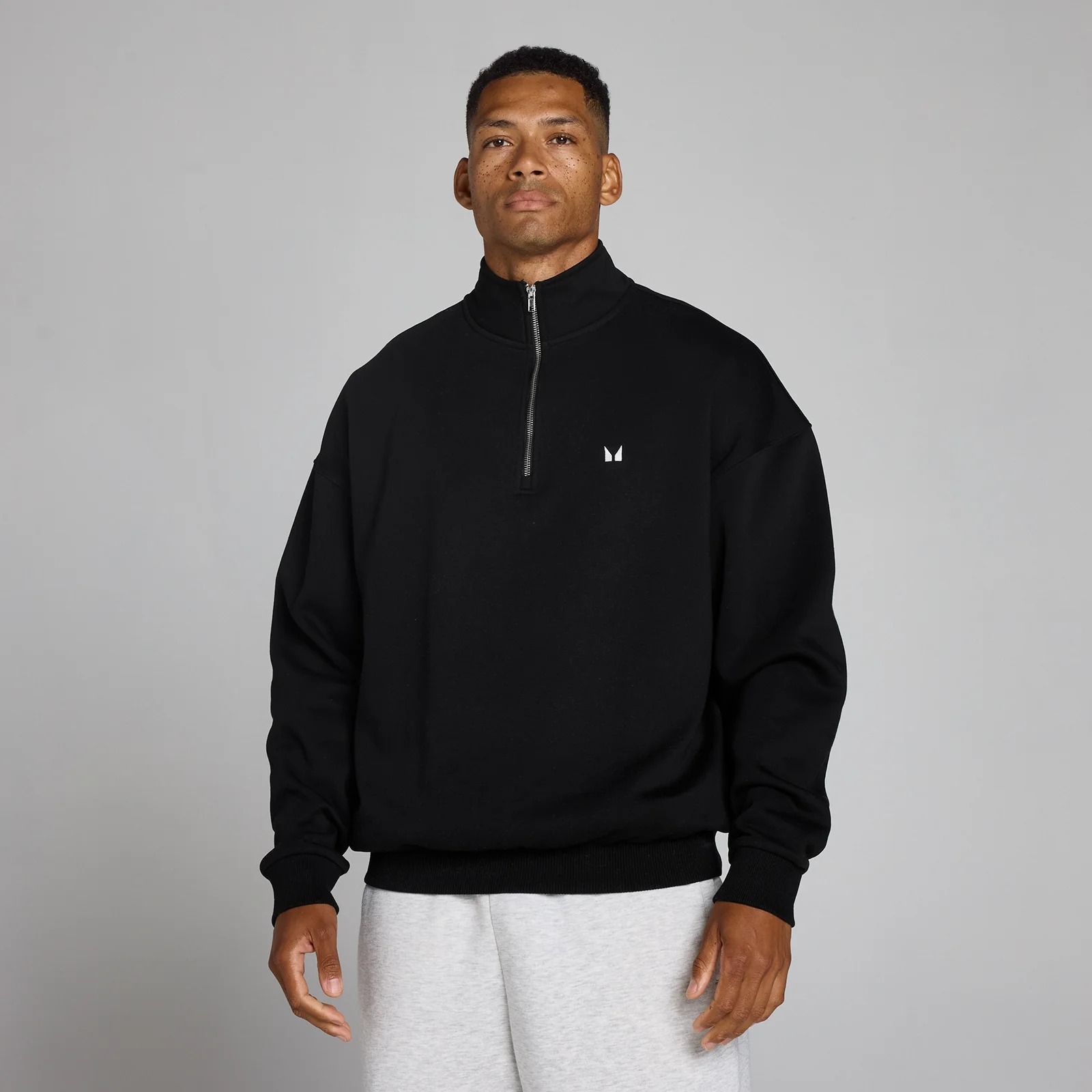 MP Men's Rest Day Oversized 1/4 Zip - Black - M attēls 1