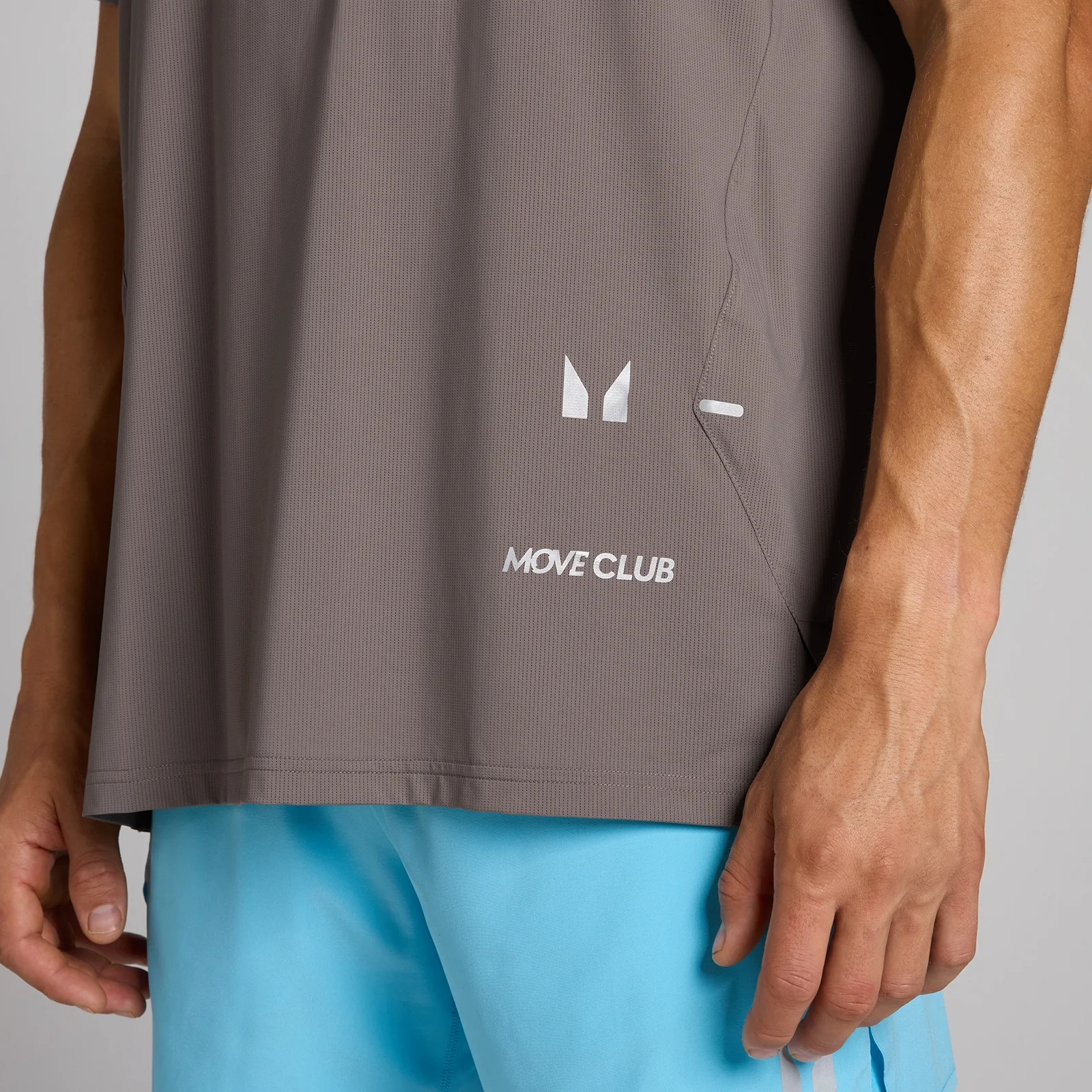 MP vīriešu hybrid mesh t-krekls - pelēcīgā pelēkā - L attēls 4
