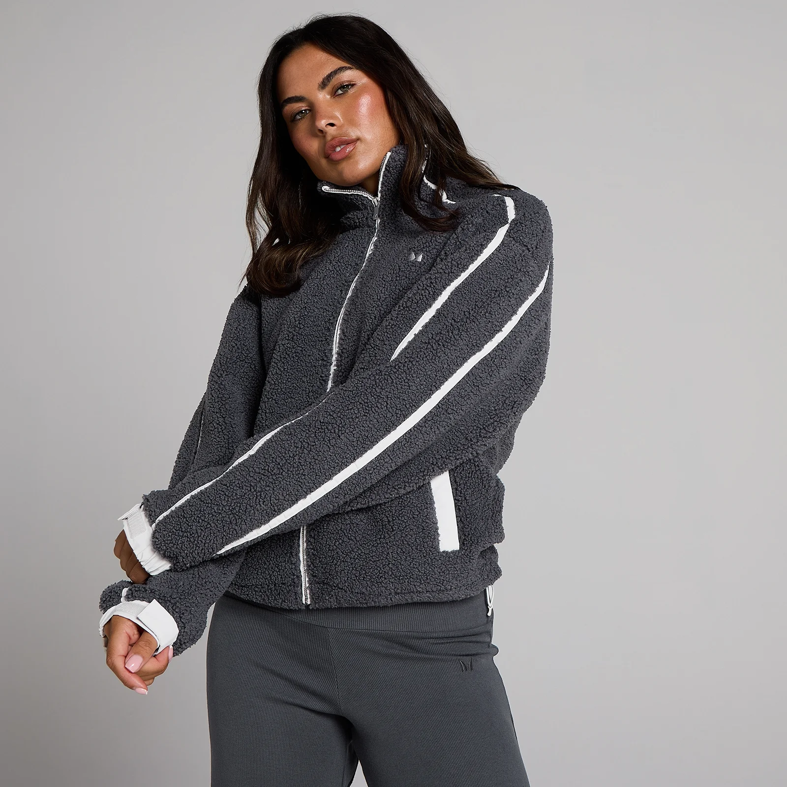 MP Sieviešu Flīsa Jaka ar Rāvējslēdzēju - Robust Grey - XS attēls 1