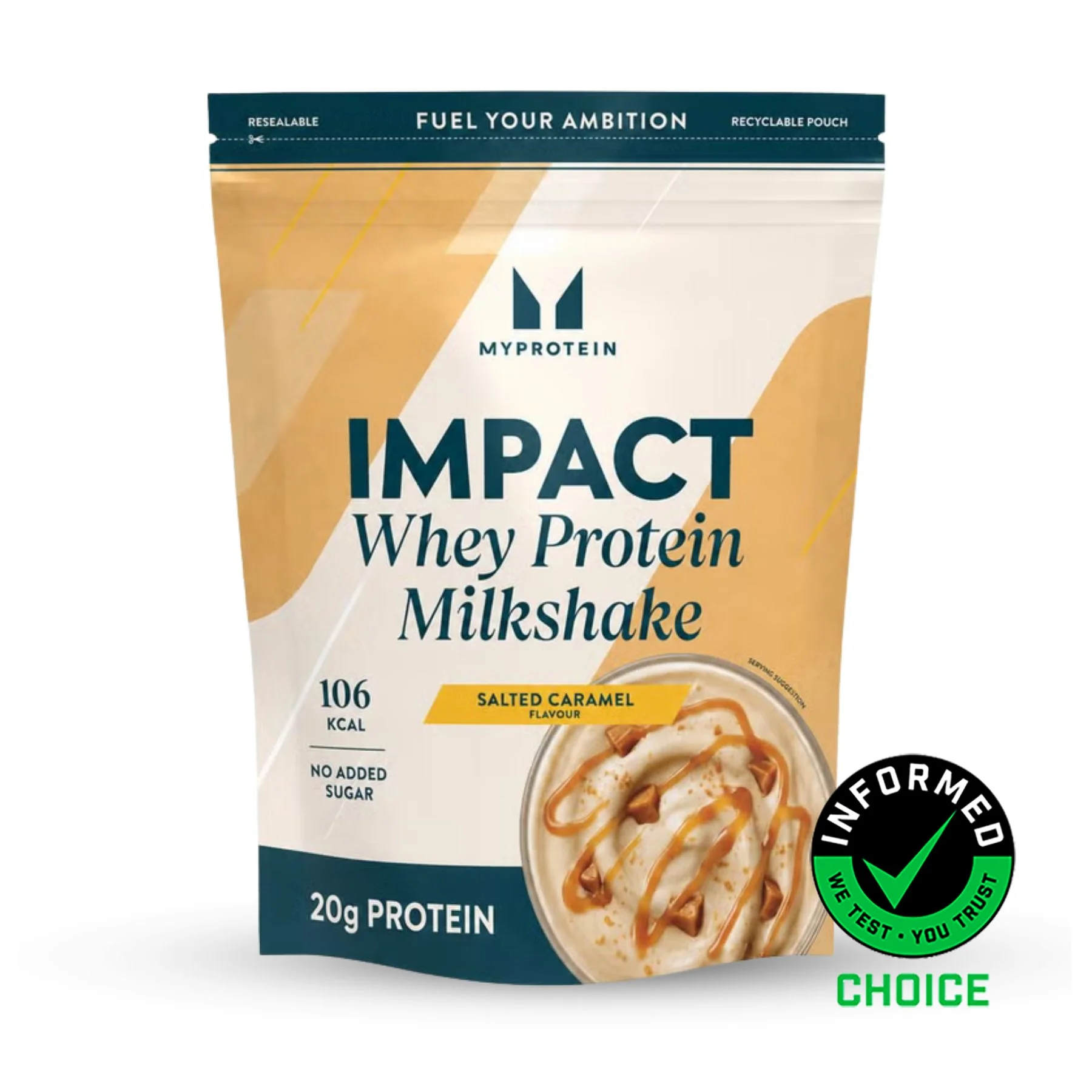 Impact Whey Protein Milkshake - 870G - 30Porcijas - Sālīta karamele attēls 1