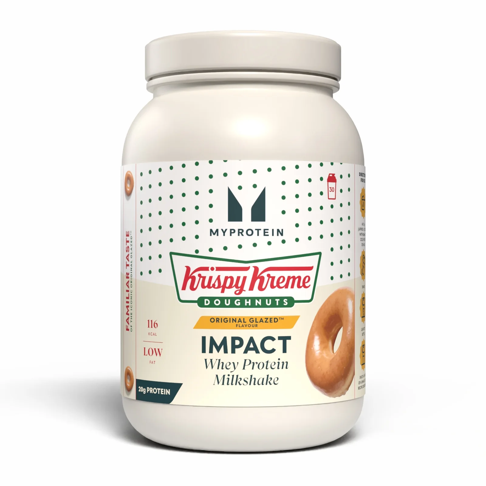 Impact Sūkalu Proteīna Piena Kokteilis - Krispy Kreme® - 930G - 30Porcijas - Original Glazed™ doughnut attēls 1