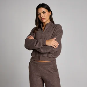 MP sieviešu bomber jaka ar rāvējslēdzēju un mīkstu pieskārienu - Kakao marls - Size S