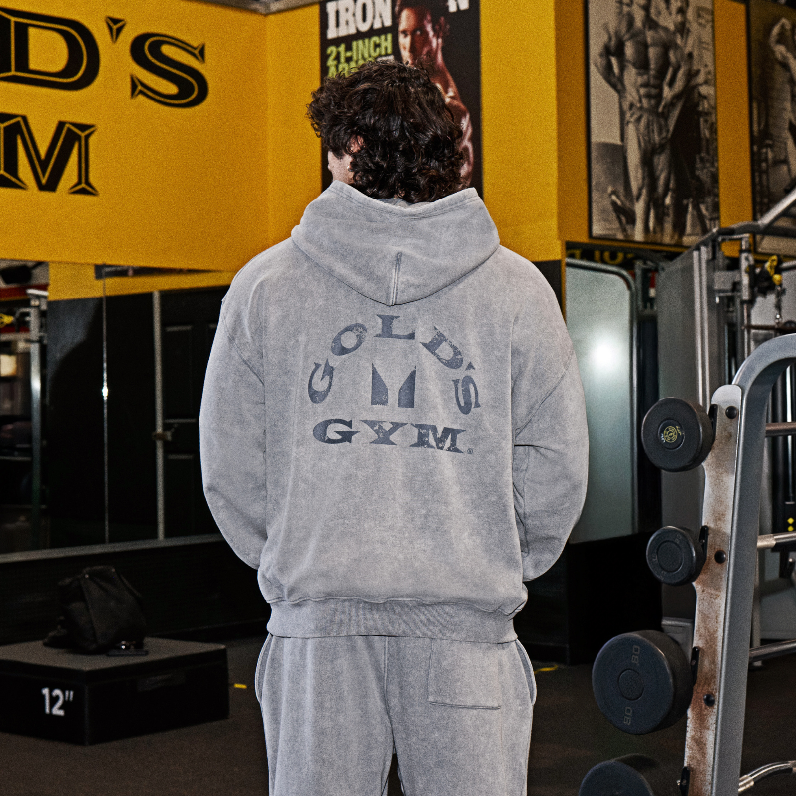 MP X Gold's Vīriešu Washed Graphic Oversized Džemperis ar Kapuci - Steel Blue - L attēls 2