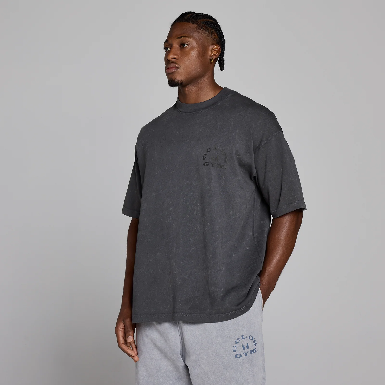 MP X Gold's Vīriešu Washed Graphic Oversized T-krekls - Washed Coal - XS attēls 3