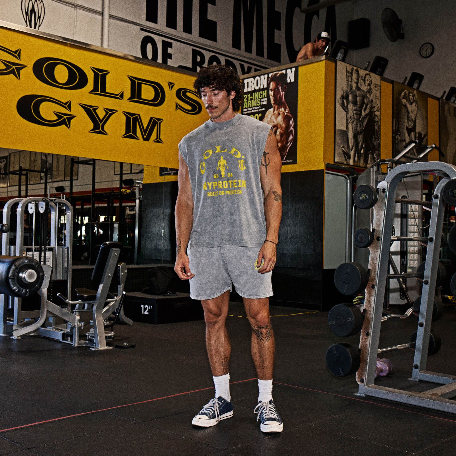 MP X Gold's Vīriešu Washed Graphic Oversized Tank - Steel Blue - XL attēls 2