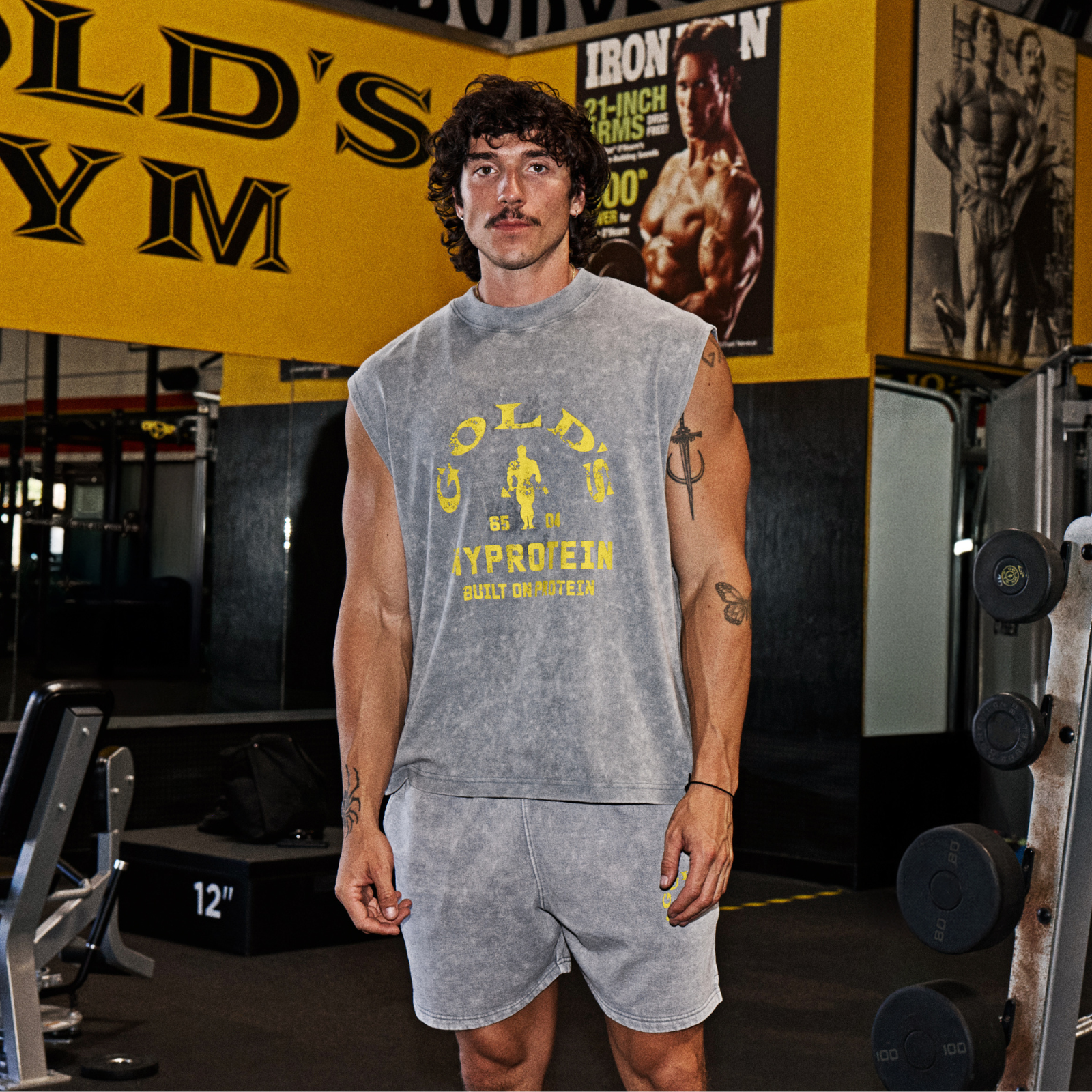 MP X Gold's Vīriešu Washed Graphic Oversized Tank - Steel Blue - XL attēls 1