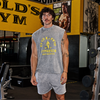 MP X Gold's Vīriešu Washed Graphic Oversized Tank - Steel Blue