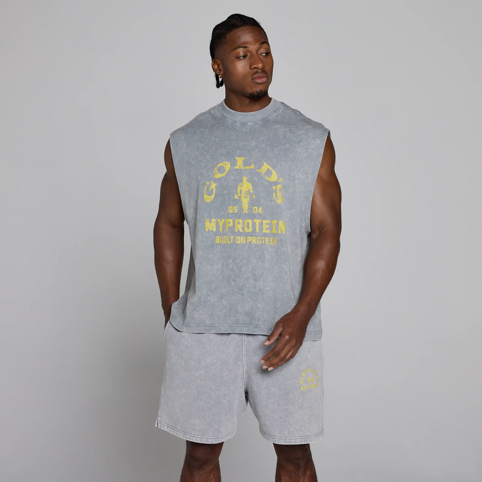 MP X Gold's Vīriešu Washed Graphic Oversized Tank - Steel Blue - XL attēls 3