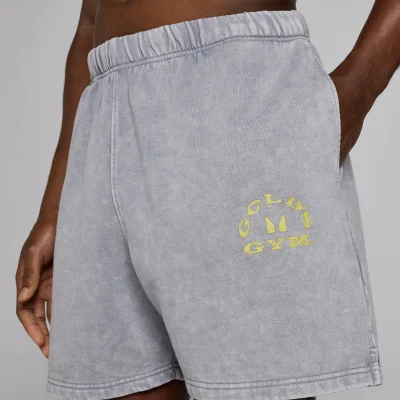MP X Gold's Vīriešu Washed Graphic Oversized Sweat Šorti - Steel Blue - XS attēls 6
